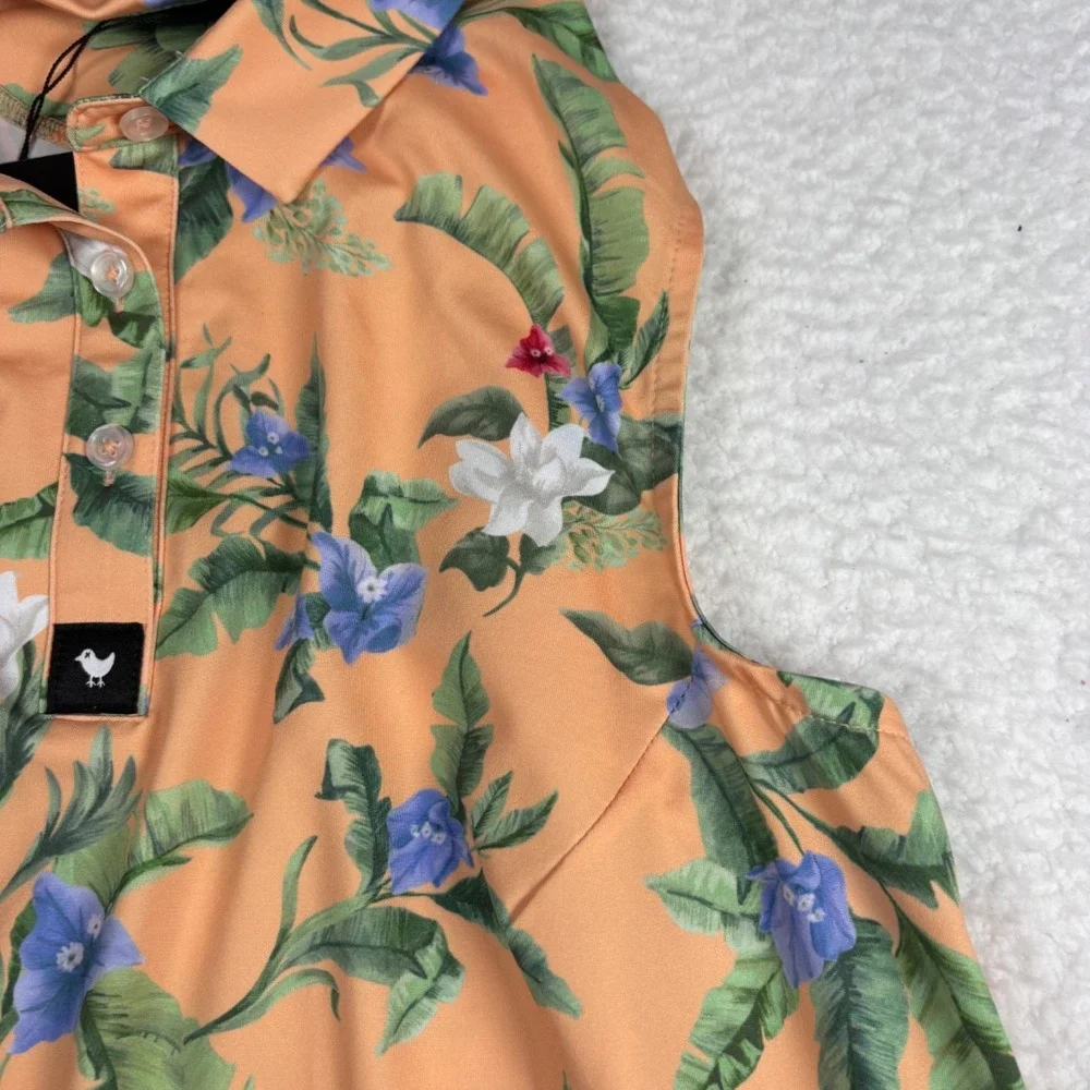 Bad Birdie Women's XL Flora Fiesta Tank No Sleeve Golf Shirt